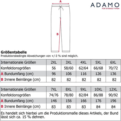 Adamo Fleece Hose Jogginghose XXL bis 12XL