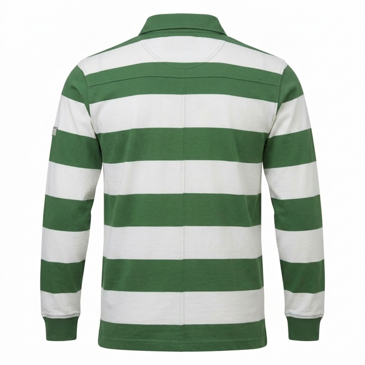 Greystone Polo-Sweatshirt SONDERANGEBOT Grün-Weiß gestreift