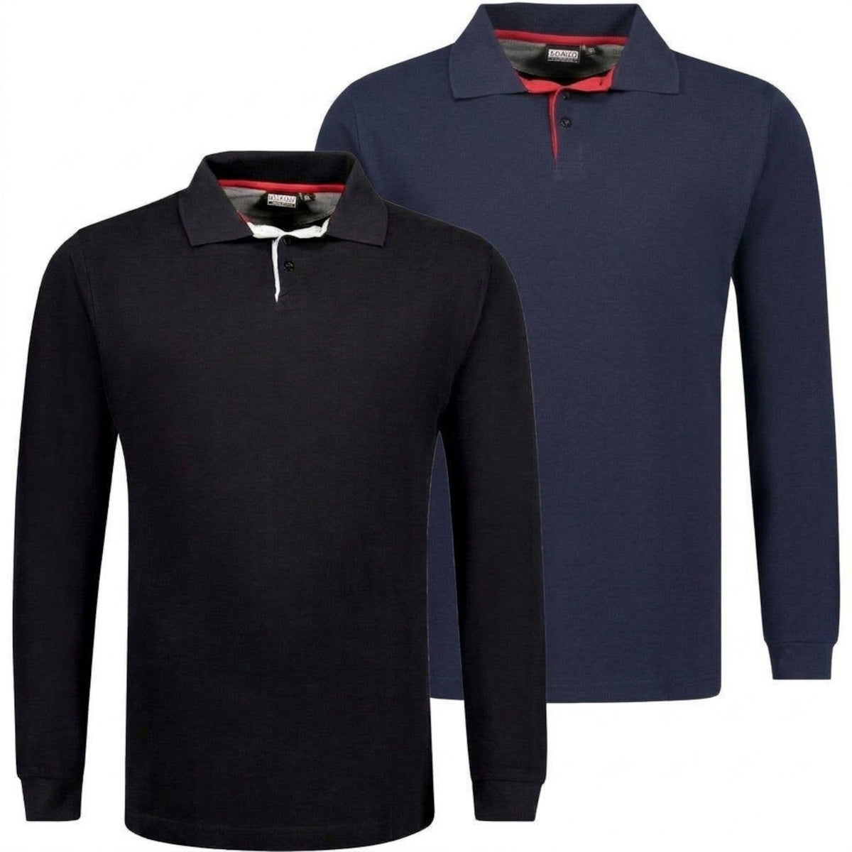 Adamo Polo-Sweatshirt mit Kragen und Knopfleiste "Peter"