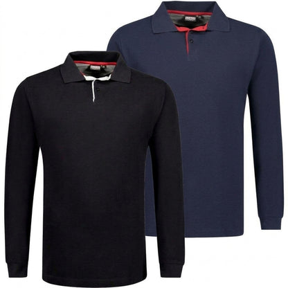 Adamo Polo-Sweatshirt mit Kragen und Knopfleiste "Peter"