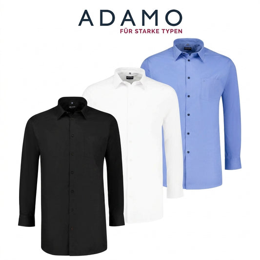 Adamo Klassisches Hemd Langarm XXL bis 14XL