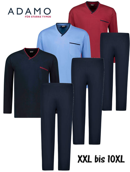 Adamo Schlafanzug Pyjama XXL bis 10XL "Beppo"