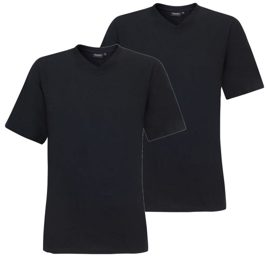 Redfield 2 x T-Shirts V-Ausschnitt "Jack" XL bis 10XL