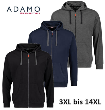 Adamo Hoodyjacke mit Kapuze und Reißverschluss