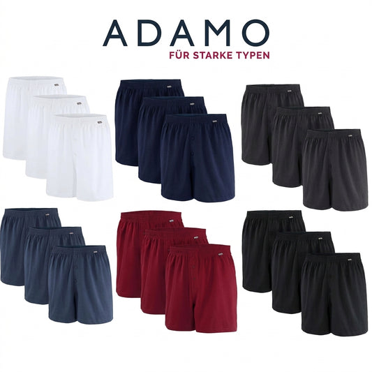 ADAMO 3x Boxershorts "James" XXL bis 8XL Übergröße