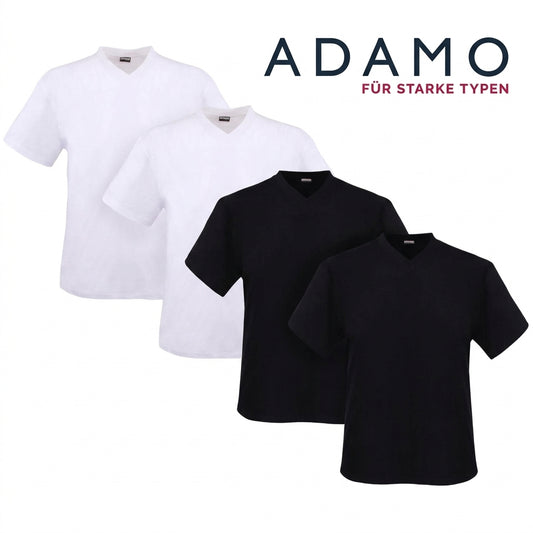 DOPPELPACK Adamo T-Shirt V-Ausschnitt XXL bis 12XL