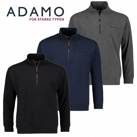 Adamo Troyer-Sweatshirt mit Reißverschluss XXL bis 14XL