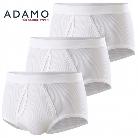 Adamo 3 x Slips Doppelripp mit Eingriff XXL bis 8XL