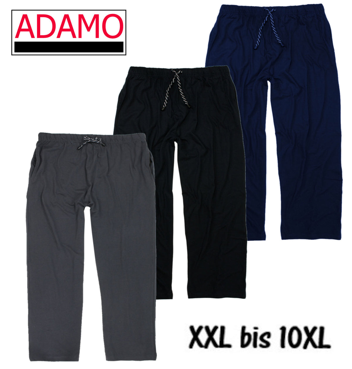 Adamo Schlafanzughose Lang mit 3 Taschen und Kordelzug GERD
