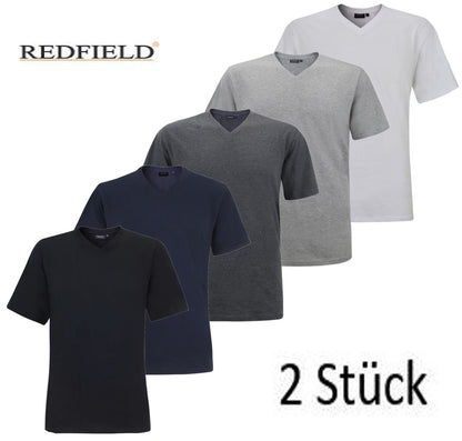 Redfield 2 x T-Shirts V-Ausschnitt "Jack"